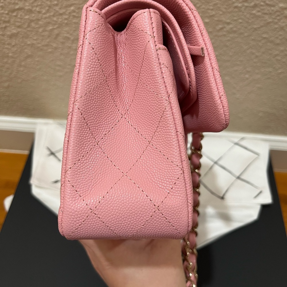Chanel Small Classic Flap 22C pink caviar - Picture 5 of 11